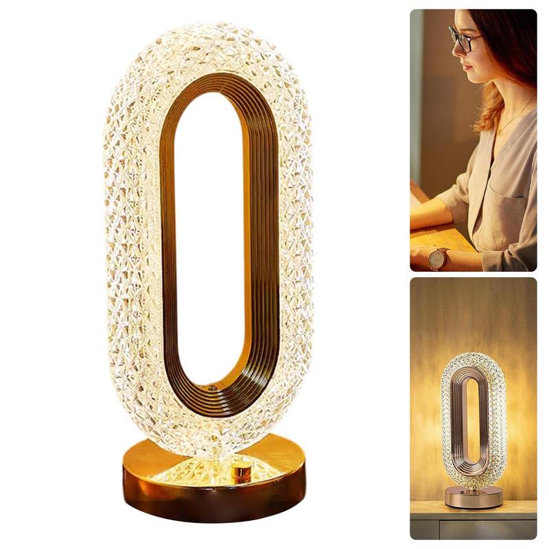 Rechargeable Crystal LED Night Light Lamp
