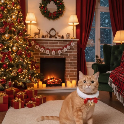 Holiday Elegance Pet Collar Scarf