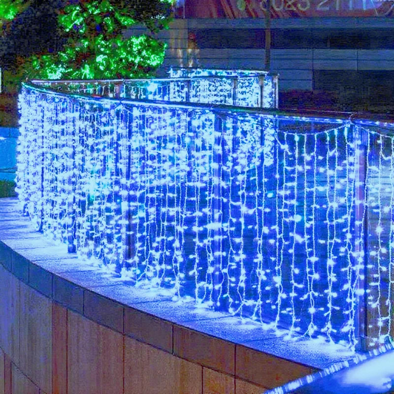 LED Christmas Icicle Curtain Lights