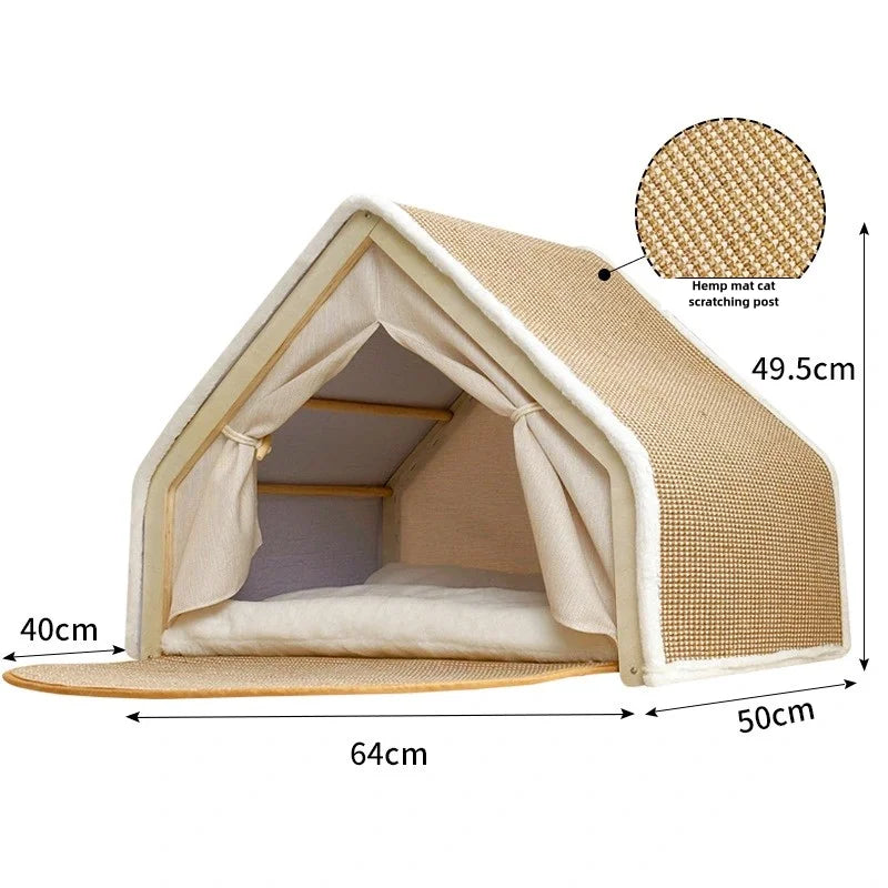 Soft Cozy Foldable Cat House
