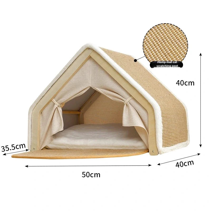Soft Cozy Foldable Cat House