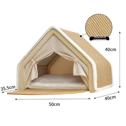 Soft Cozy Foldable Cat House