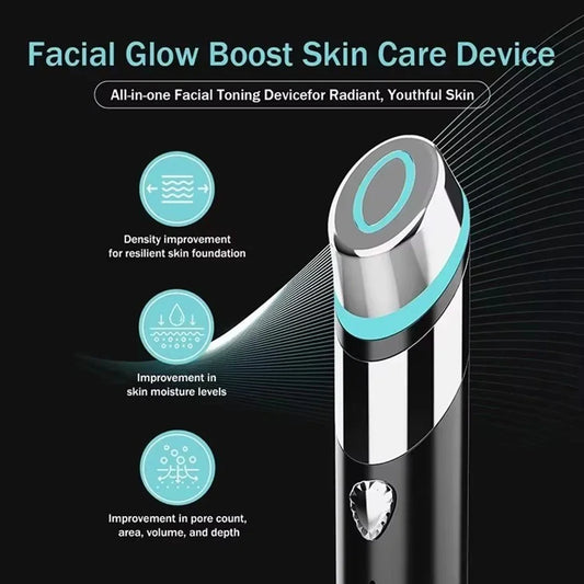 Age-R Booster™ 4-in-1 Skin Care Wand – Microcurrent, Red Light & Warm Facial Therapy