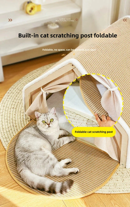 Soft Cozy Foldable Cat House