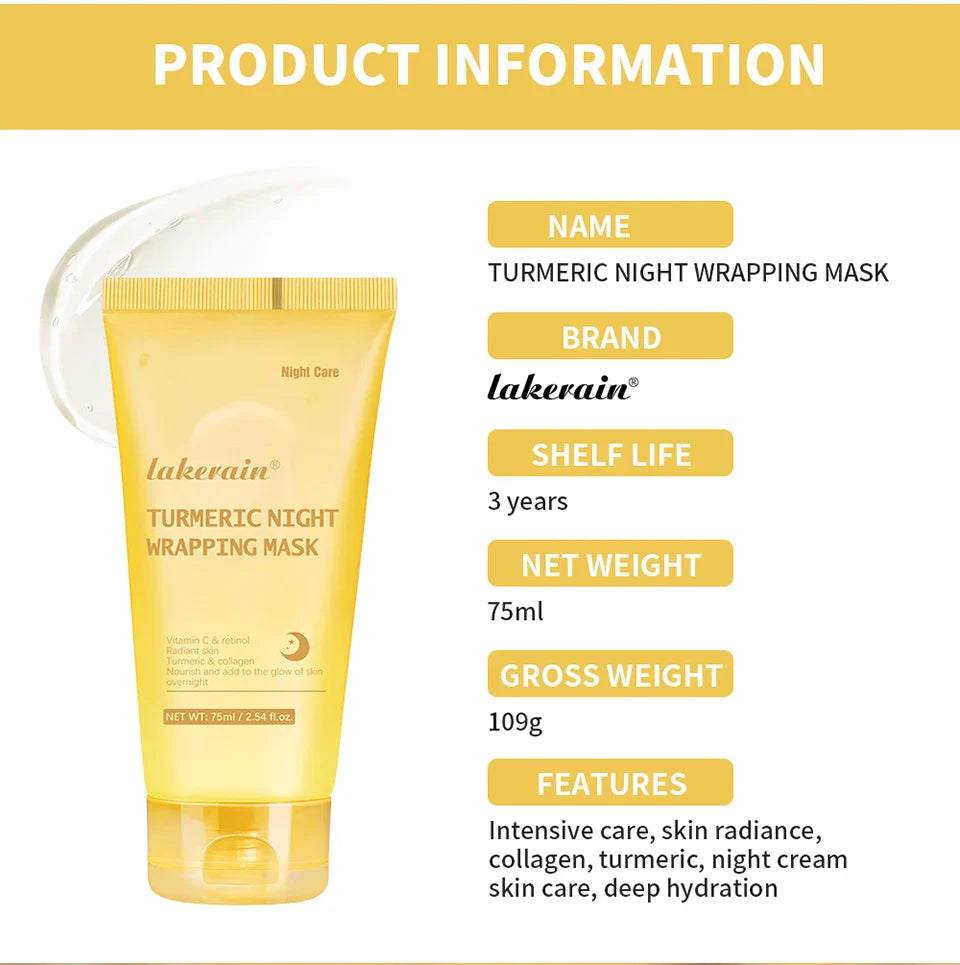 Kojic Acid Turmeric Overnight Wrapping Peel Off Mask