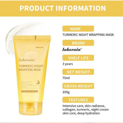Kojic Acid Turmeric Overnight Wrapping Peel Off Mask