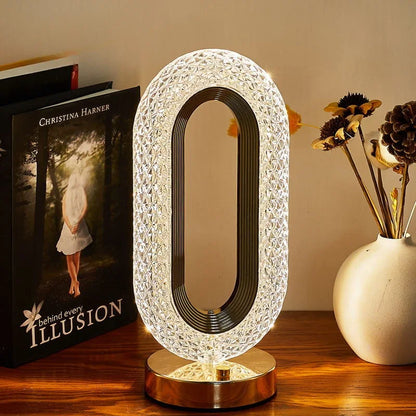 Rechargeable Crystal LED Night Light Lamp