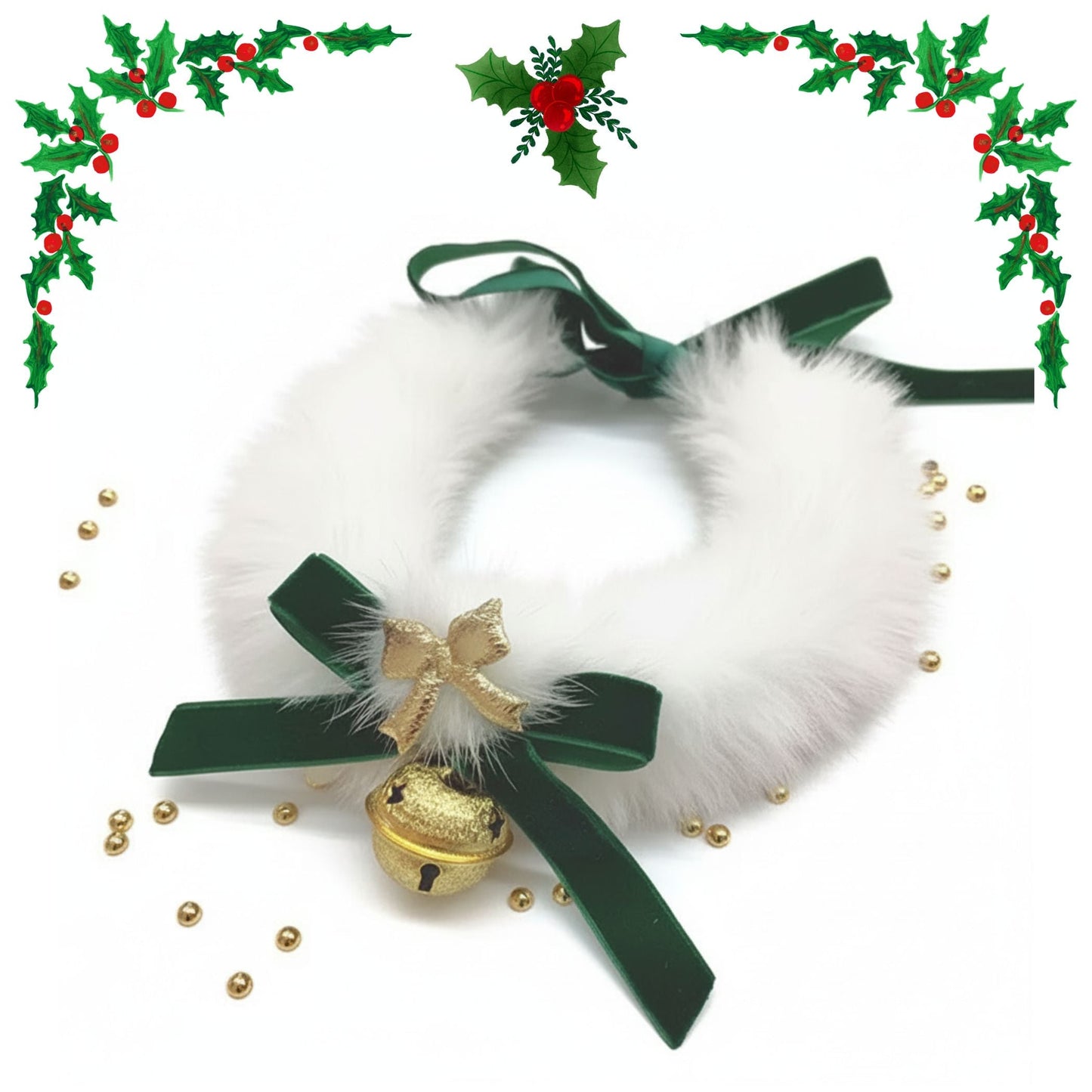 Holiday Elegance Pet Collar Scarf