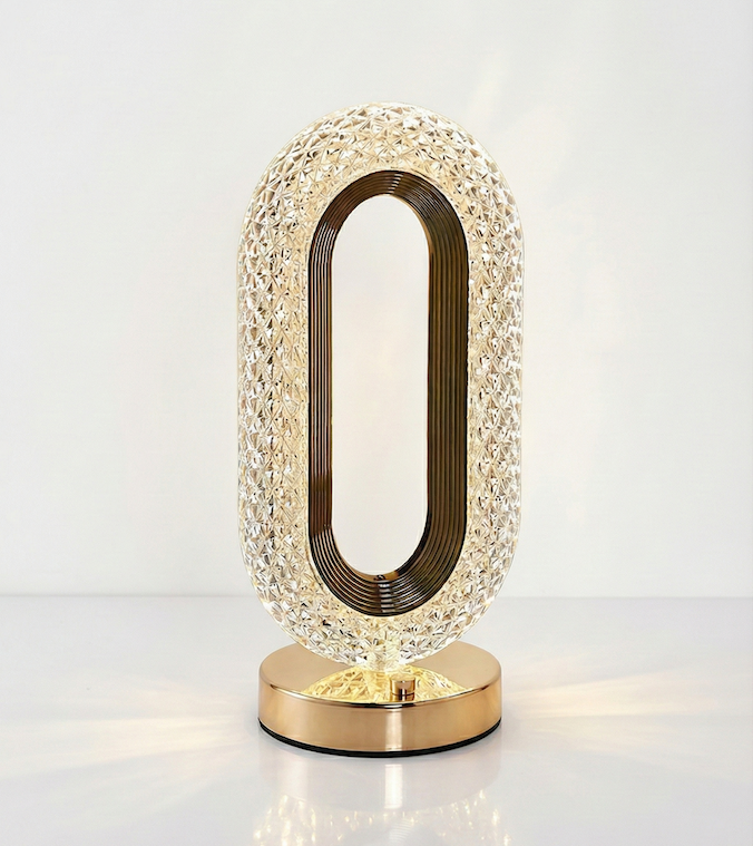 Rechargeable Crystal LED Night Light Lamp