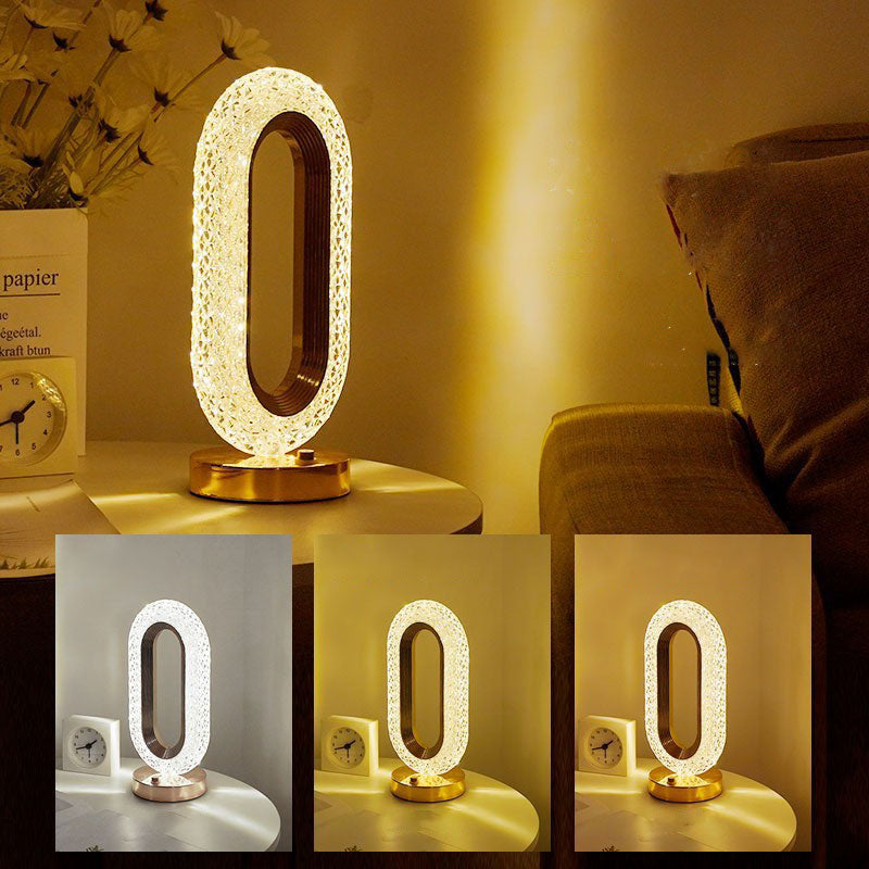 Rechargeable Crystal LED Night Light Lamp
