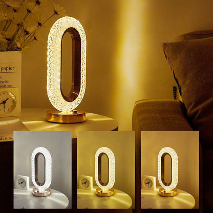 Rechargeable Crystal LED Night Light Lamp