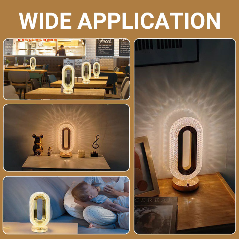 Rechargeable Crystal LED Night Light Lamp