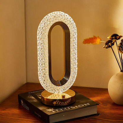 Rechargeable Crystal LED Night Light Lamp