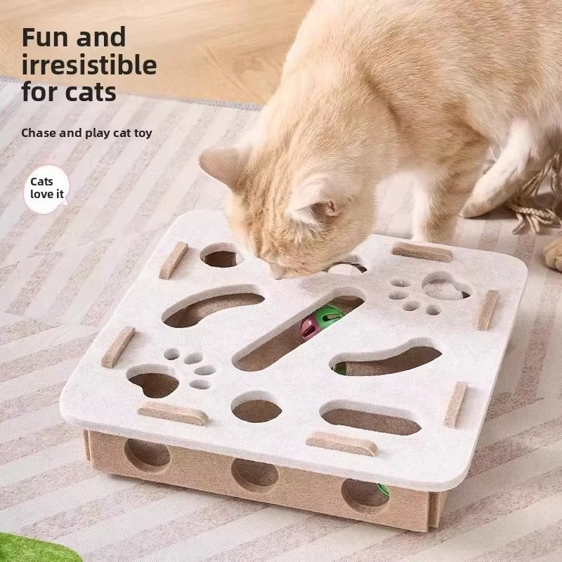 Interactive Felt Maze Toy for Your Cats