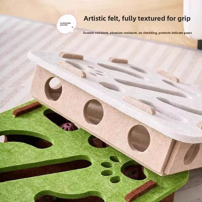 Interactive Felt Maze Toy for Your Cats